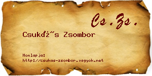 Csukás Zsombor névjegykártya