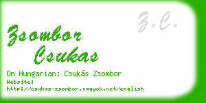 zsombor csukas business card